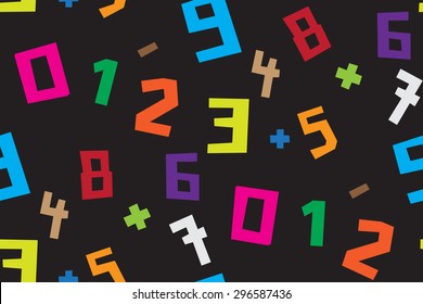 Seamless pattern with numbers