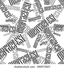 Seamless pattern with numbers