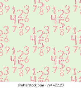 Seamless pattern with numbers