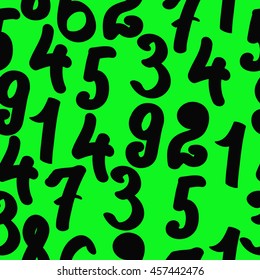 Seamless pattern with numbers. Abstraction. Textile. School. mathematics