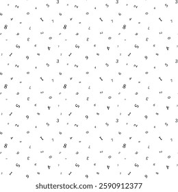 Seamless pattern | Numbers, calculations, arithmetic (Mincho font)
