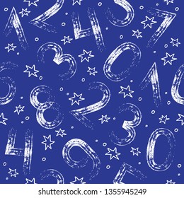 Seamless pattern with numbers. Design element for wallpaper, wrapping paper or fabric. Numerology, astronumerology and human design character. Vector illustration.