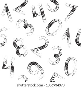 Seamless pattern with numbers. Design element for wallpaper, wrapping paper or fabric. Numerology, astronumerology and human design character. Vector illustration.