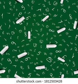 Seamless Pattern With Numbers For School Design