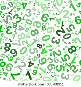 Seamless pattern with numbers for school design.