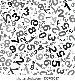 Seamless pattern with numbers for school design.
