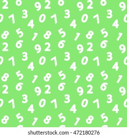 Seamless pattern with numbers for school design.
