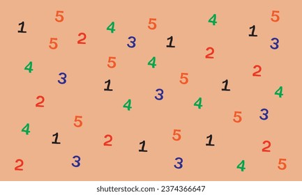 Seamless pattern with numbers. Vector illustration.