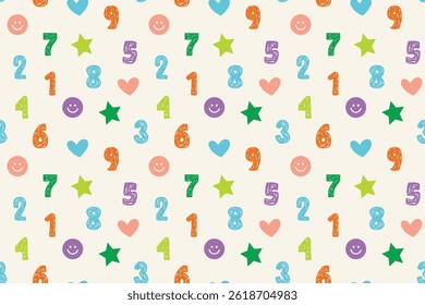 seamless pattern with numbers. vector illustration