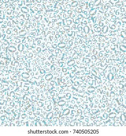 Seamless pattern with numbers - vector illustration. Pastel tones retro style delicate calm color. Dots background.