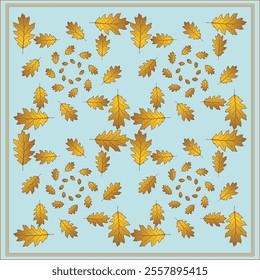 Seamless pattern of oak leaves.
Leaves background for your napkin design.
