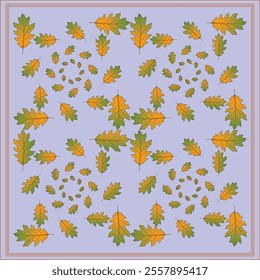 Seamless pattern of oak leaves.
Leaves background for your napkin design.
