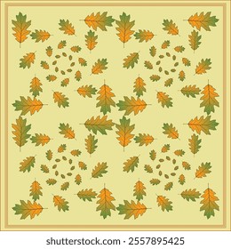 Seamless pattern of oak leaves.
Leaves background for your napkin design.
