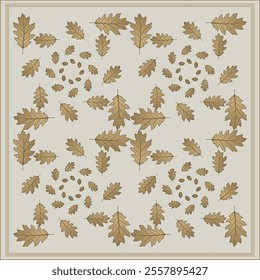 Seamless pattern of oak leaves.
Leaves background for your napkin design.
