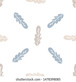 Seamless pattern with oak leaves. Botanical element background. Colorful decorative texture for wallpaper, web, textile, stationery
