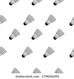 Seamless pattern object shuttle isolated on white background