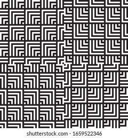 Seamless pattern with oblique black bands