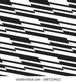 Seamless pattern with oblique black bands