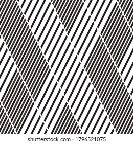 Seamless pattern with oblique black bands