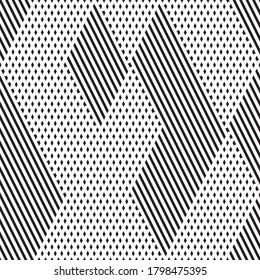 Seamless pattern with oblique black bands