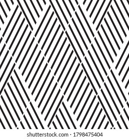 Seamless pattern with oblique black bands