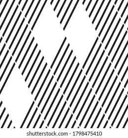 Seamless pattern with oblique black bands