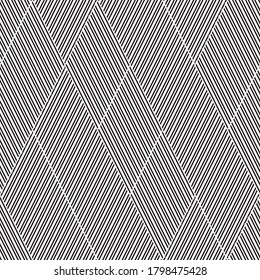 Seamless pattern with oblique black bands