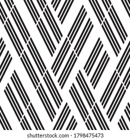 Seamless pattern with oblique black bands