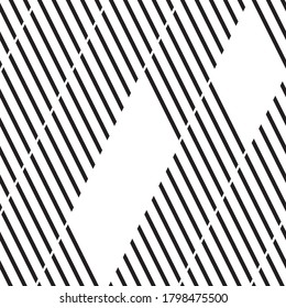 Seamless pattern with oblique black bands