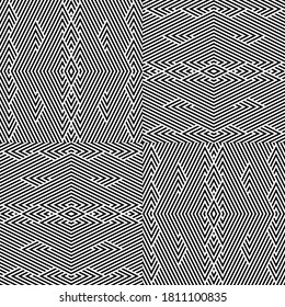 Seamless pattern with oblique black bands