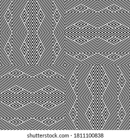 Seamless pattern with oblique black bands