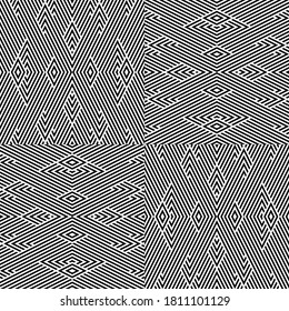 Seamless pattern with oblique black bands