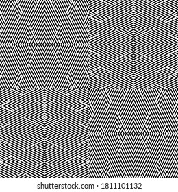 Seamless pattern with oblique black bands