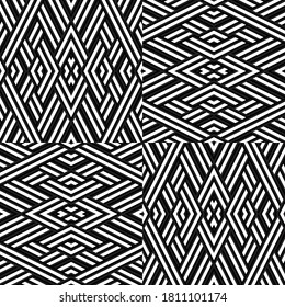 Seamless pattern with oblique black bands