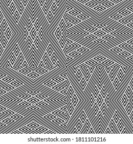 Seamless pattern with oblique black bands