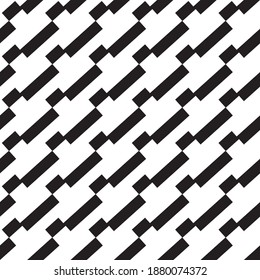 Seamless pattern with oblique black bands