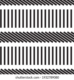 Seamless pattern with oblique black bands