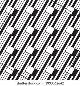 Seamless pattern with oblique black bands