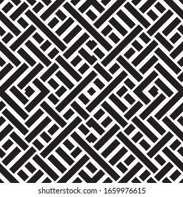 Seamless pattern with oblique black crossing segments