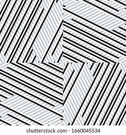 Seamless pattern with oblique black crossing segments