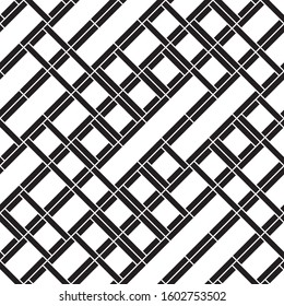 Seamless pattern with oblique black segments
