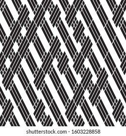 Seamless pattern with oblique black segments