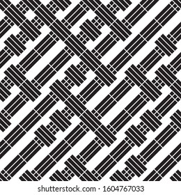 Seamless pattern with oblique black segments