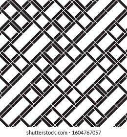 Seamless pattern with oblique black segments