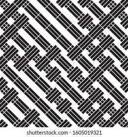 Seamless pattern with oblique black segments