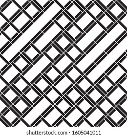 Seamless pattern with oblique black segments
