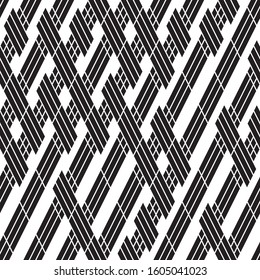 Seamless pattern with oblique black segments