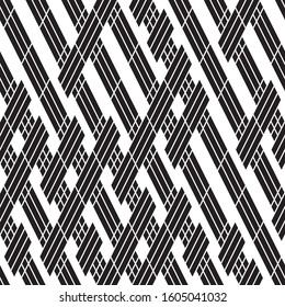 Seamless pattern with oblique black segments