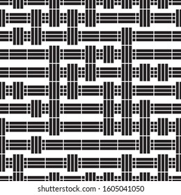 Seamless pattern with oblique black segments