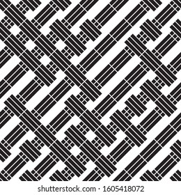 Seamless pattern with oblique black segments